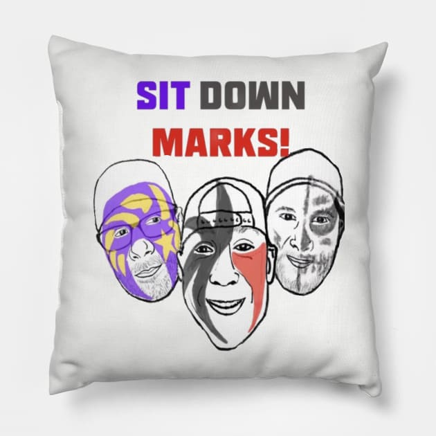 Sit Down Marks! Logo Pillow by Sit Down Marks