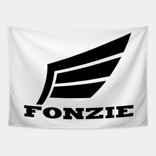 Fonzie Motorcycles - Wings Black Tapestry