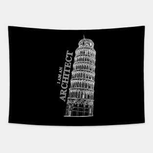 I Am An Architect - Pisa tower sketch Tapestry