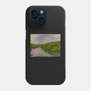 view of the lake in the forest Phone Case