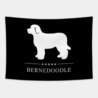 Bernedoodle White Silhouette Tapestry
