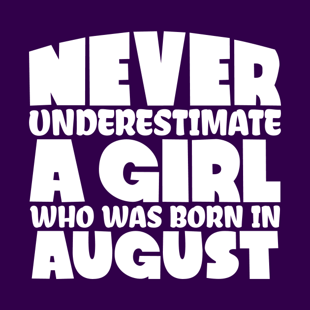 Never underestimate a girl who was born in August by colorsplash