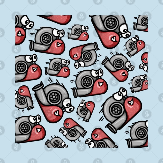 Turbo Snail - Red Sparkle Pattern by hoddynoddy