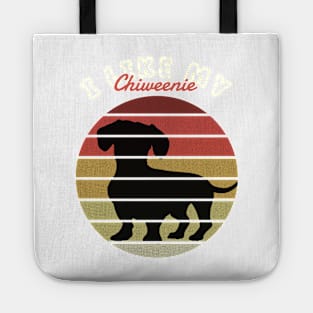 I Like My Chiweenie and Maybe 3 People Chihuahua Dachshund Retro Gift for Dog Lover Tote