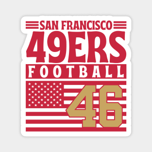 San Francisco 49ERS 1946 American Flag Football Magnet