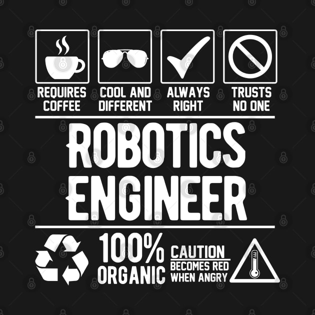 Robotics Engineer Job (white) by Graficof