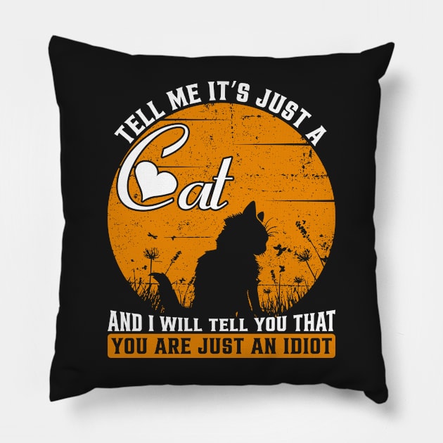 Tell me it's just a cat Pillow by D3monic