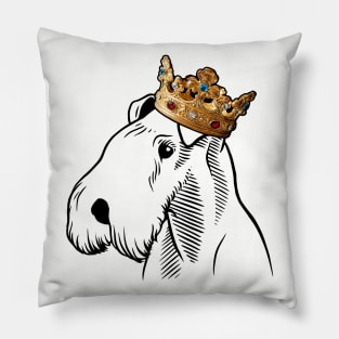 Lakeland Terrier Dog King Queen Wearing Crown Pillow