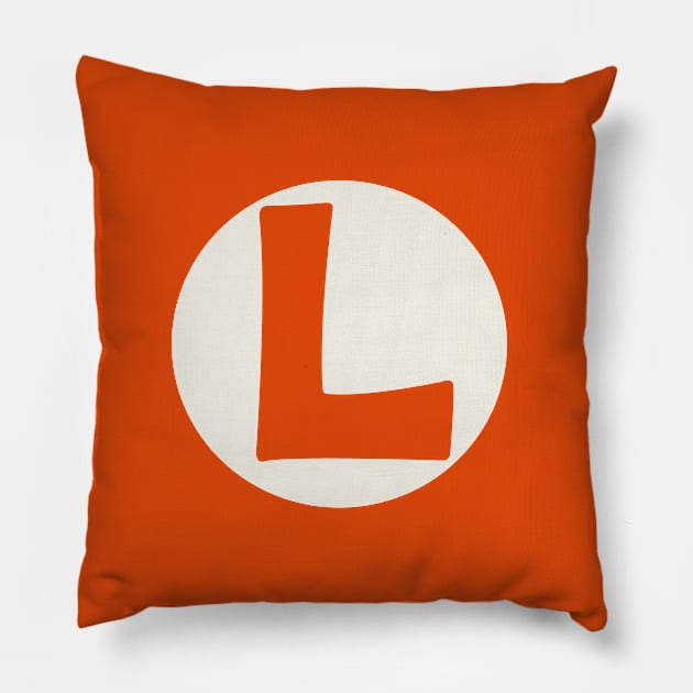 letter l orange Pillow by persa