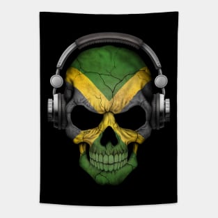 Dark Skull Deejay with Jamaican Flag Tapestry