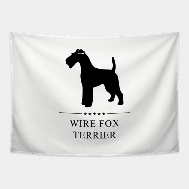 Wire Fox Terrier Black Silhouette Tapestry by millersye