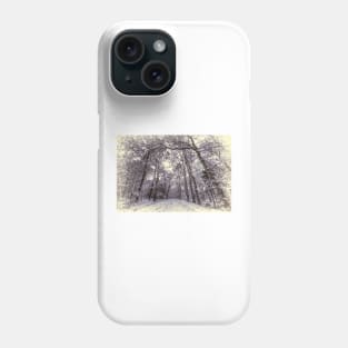 Winter Forest Path Phone Case