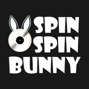 SpinSpinBunny Main Square Logo - White Lettering T-Shirt