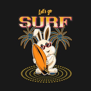 Surfing Rabbit Design for Childrens T-Shirt