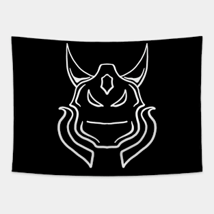 white domdevil handrawn Tapestry