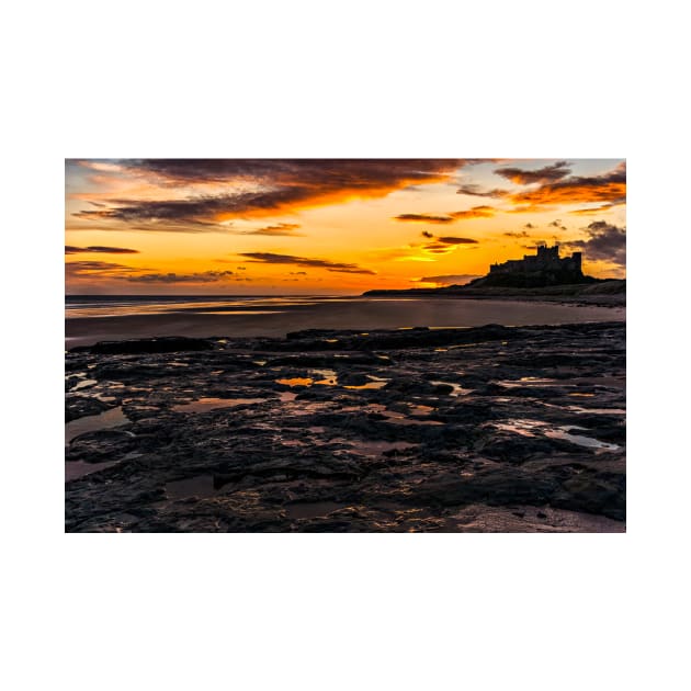 Bamburgh Castle Sunrise by Reg-K-Atkinson