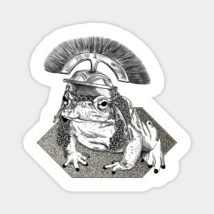 Armored Toad Black and White Magnet