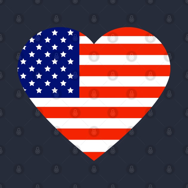 America Flag Heart 4th Of July, USA Flag Heart by lightbulbmcoc