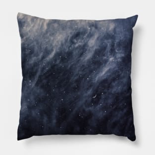 Blue Clouds, Blue Moon Pillow