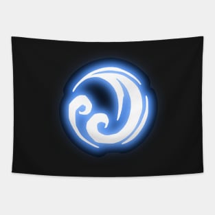 Neon Water Symbol Tapestry