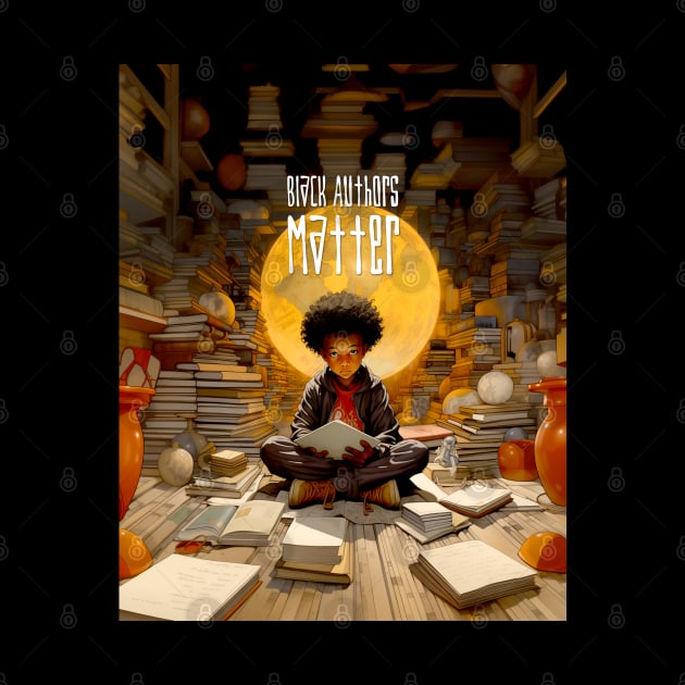 Black History Month: Black Authors Matter on a Dark Background by Puff Sumo