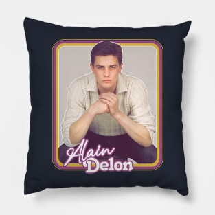 Alain Delon / Retro Francophile Design Pillow