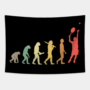 Retro Tennis Evolution Gift For Tennis Players Tapestry