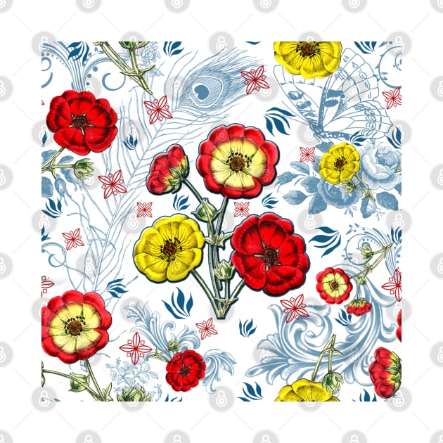 Cinquefoil Flower Patterns by LizzyizzyDesign