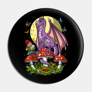 Mushrooms Dragon Pin