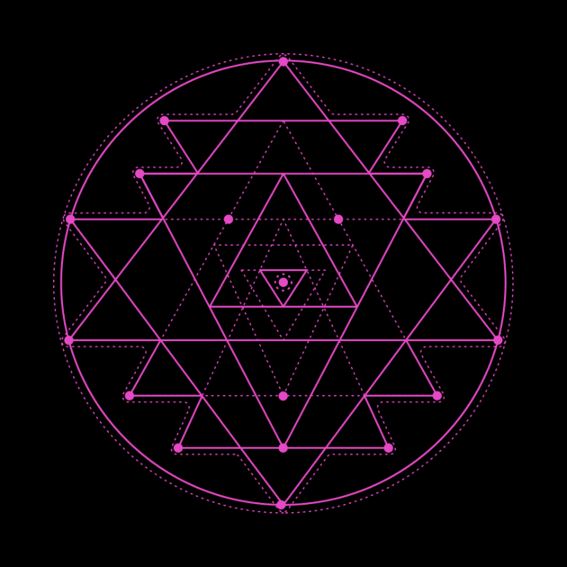 Pink Circles and Triangles by Clarke Designs