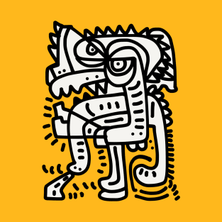 Angry Doodle Graffiti Creature T-Shirt