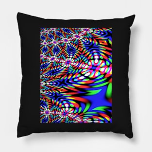 Colourful Flowers Perspective Pattern Pillow