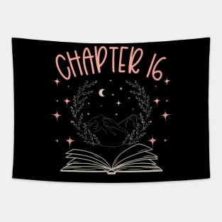 16Th Birthday Girls Book Lovers Chapter 16 Its My Birthday Tapestry