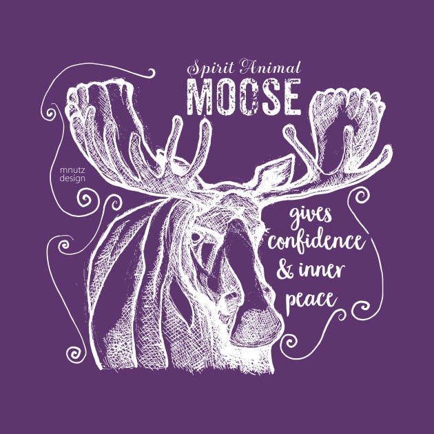 spirit animal - moose - white by mnutz