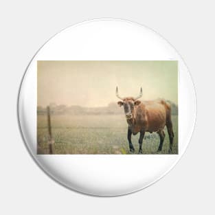 Lone Cow photograph Pin