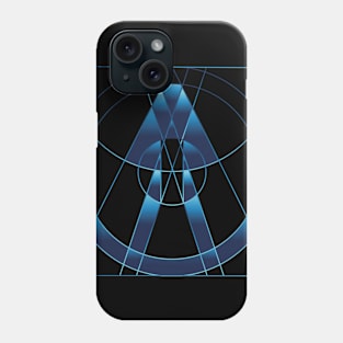 Blue spaceship Galaxy space geometric Phone Case