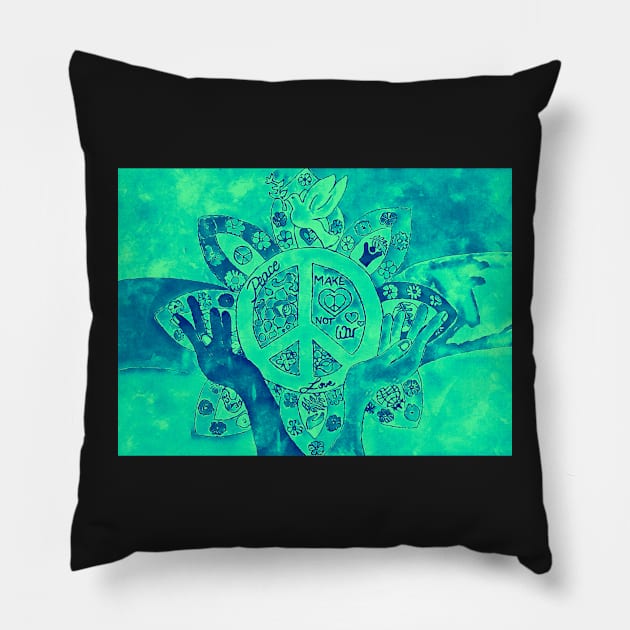 Against War No. 2 Pillow by asanaworld