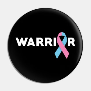 Infertility Warrior With Pink And Blue Ribbon Pin