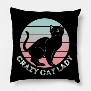 Crazy Cat Lady, Cat Merch Design Pillow