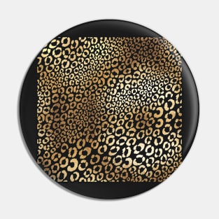 Leopard Print, Faux Gold Pin