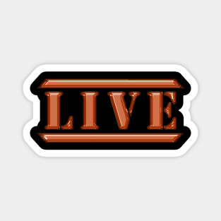 Live Orange Magnet