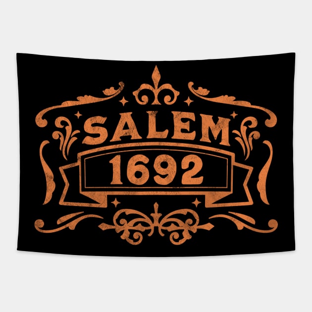 Salem 1692 - Salem Witch Trials - Retro Vintage Distressed Tapestry by OrangeMonkeyArt