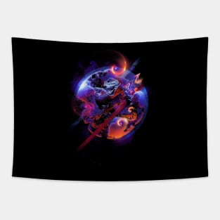 Color Smoke Planet Tapestry