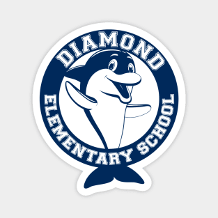 Diamond ES logo in navy and white Magnet