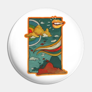 Sunshine Smile Abstract Pin