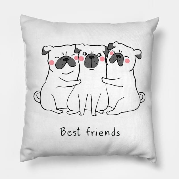 Best Friends Pillow by LaPetiteBelette