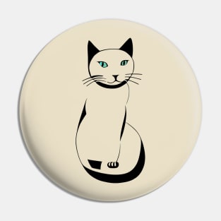 Sitting Cat - Simple line drawing Pin