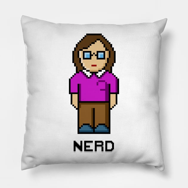 Female Nerd Pillow by nerdpond