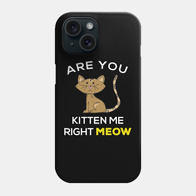 Are you kitten me right meow? Phone Case by Gorilla Designz