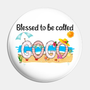 Blessed To Be Called Gogo Summer Beach Happy Mother's Pin